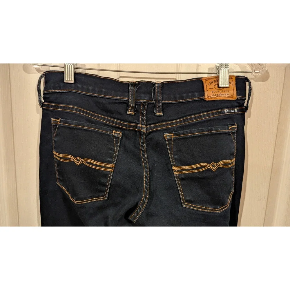 Lucky Brand Charlie Baby Boot Jeans 2/26 Long Dark Wash Stretch Bootcut Indie